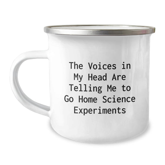 Funny Home Science Experiments Gifts for Men - Christmas Unique Gifts from Friends - Voice in My Head Stainless Steel Camping Mug - Image 1