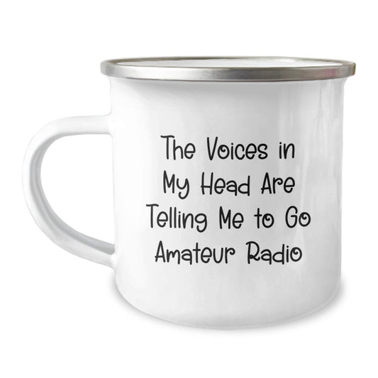 Funny Quote Amateur Radio Gifts for Men from Family - Christmas Unique Camping Mugs with Enamel Finish - Image 1