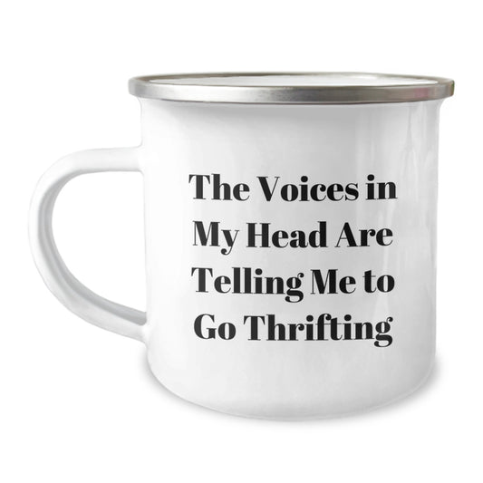 Funny Thrifting Quotes Camping Mug Gifts from Friends for Thrifting Enthusiasts, Unique Christmas Unique Gifts for Men, Women, and Family - Image 1