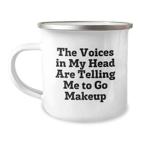 Funny Makeup Gift for Makeup Lovers, 'The Voices In My Head Are Telling Me To Go Makeup' Design Christmas Unique Gifts from Friends to Family - Image 1