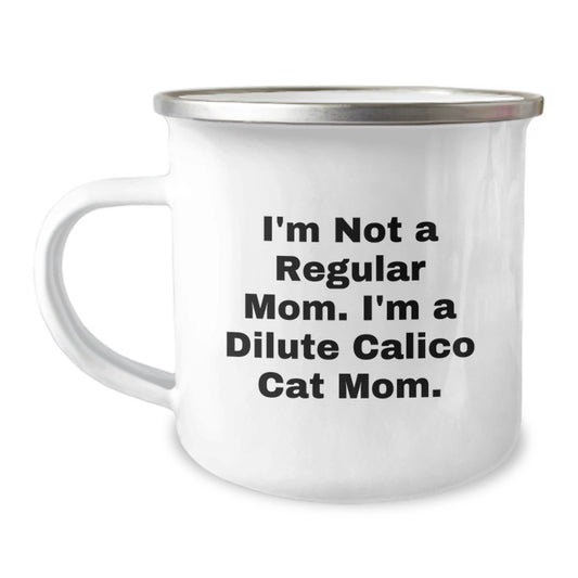 Unique Christmas Unique Gifts from Friends and Family for Dilute Calico Cat Enthusiasts - Funny Dilute Calico Cat Mom Camping Mug - Image 1