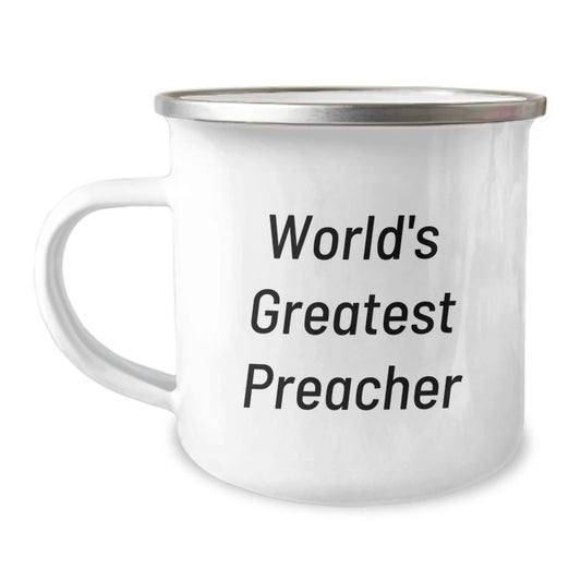 Funny Preacher Gifts from Men for World's Greatest Preacher Camping Mug, Perfect for Father's Day Unique Gifts - Image 1