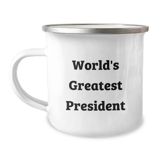 Funny Gifts from Men for the World's Greatest President Camping Mug - President Gifts for Father's Day Unique - Image 1