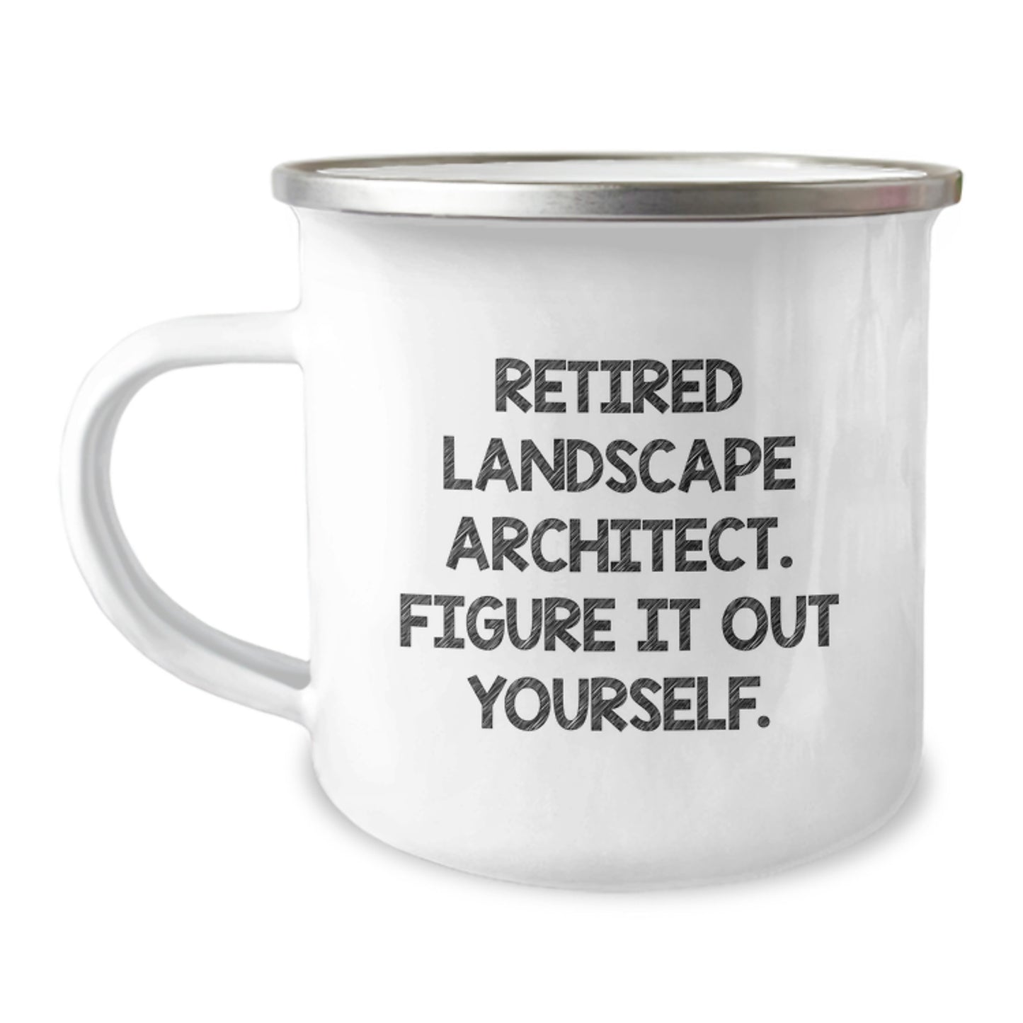 Landscape Architect Funny Quote Gifts from Friends to Retired Landscape Architect, Figure It Out Yourself, Camping Mug for Graduation - Image 1