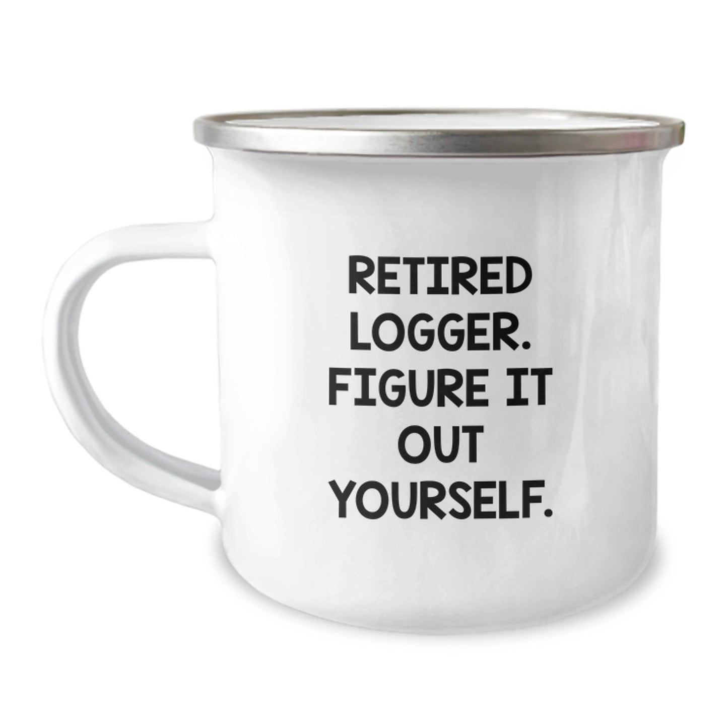 Funny Logger Gifts, Christmas Unique Finds for Retired Logger, Camping Mug, 'Figure It Out Yourself' Quote - Image 1