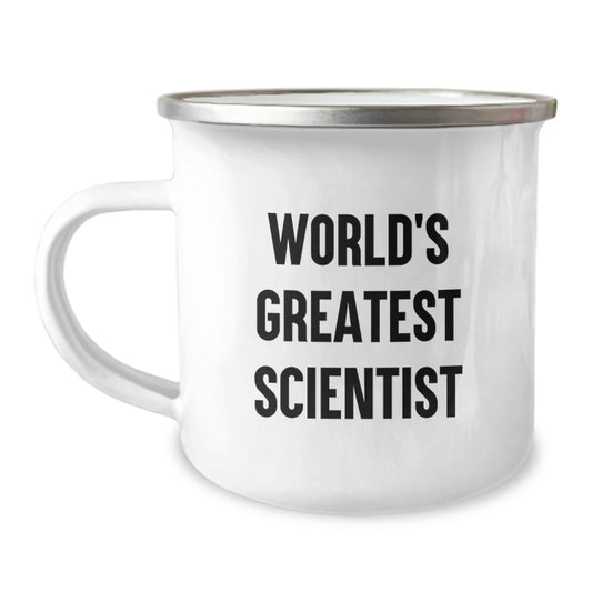Gifts for Scientists, Unique World's Greatest Scientist Funny Quote Camping Mug, Mother's Day Unique Gifts from Family - Image 1