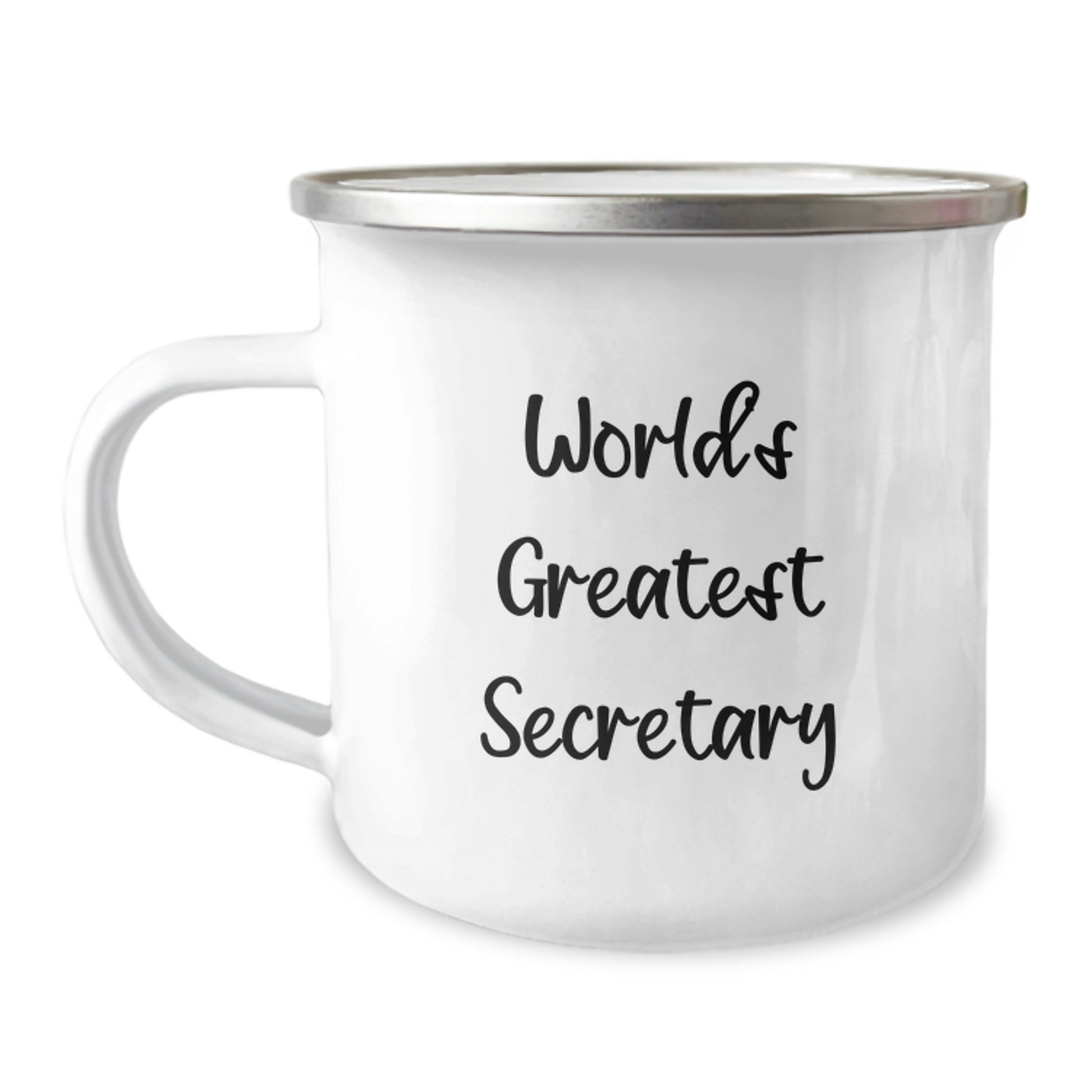Funny, Inspirational Gifts from Men to World's Greatest Secretary, Camping Mug for Secretary on Mother's Day - Image 1