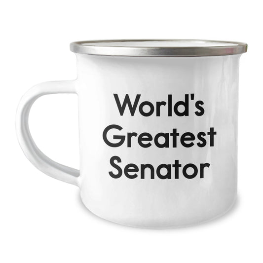 Funny Senator Gifts from Friends for World's Greatest Senator Mom on Mother's Day Unique Camping Mug - Image 1