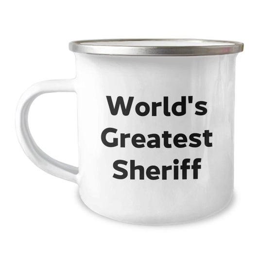 Funny World's Greatest Sheriff Gifts from Men, Unique Camping Mug for Sheriff, Sheriff Mother's Day Unique Gifts - Image 1