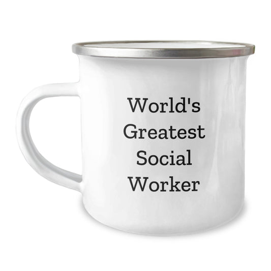Funny World's Greatest Social Worker Gifts for Dad, Personalized Camping Mug Ideas for Father's Day, Unique Social Worker Mugs, Funny Coffee Mugs for Men, Best Social Worker Mugs - Image 1