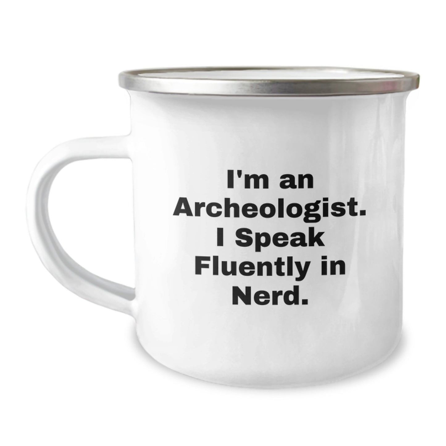 Funny Archeologist Gifts for Men - 'I Speak Fluently In genius' Camping Mug, Archeologist Mugs, Christmas Unique Gifts from Friends to Family - Image 1