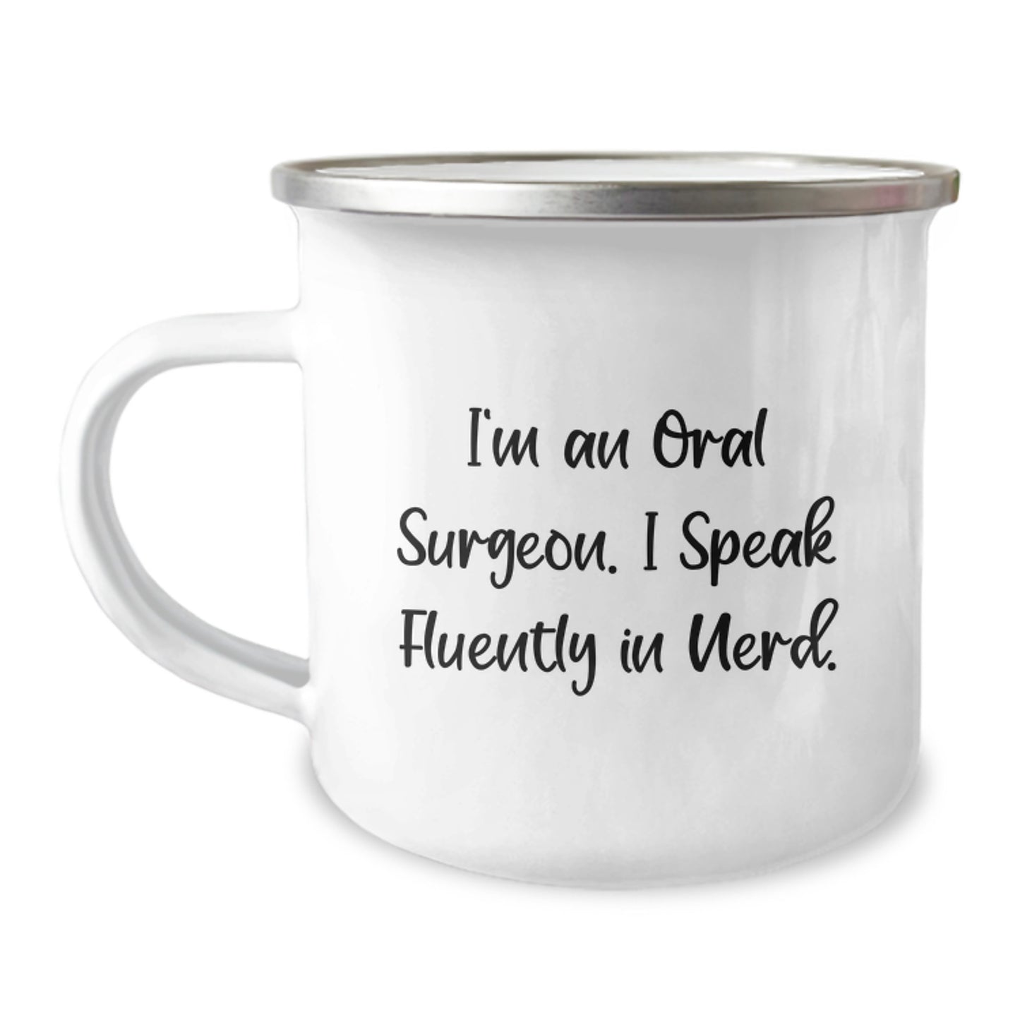 Funny Oral Surgeon Gifts from Friends, Valentine's Unique Gifts for Oral Surgeons, Oral Surgeon Lover Camping Mug - Image 1