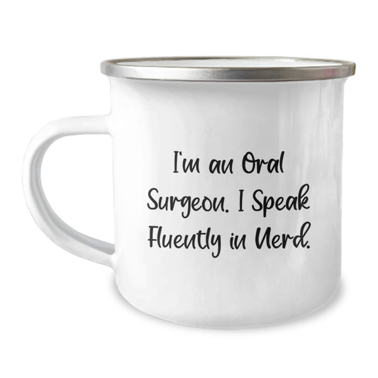 Funny Oral Surgeon Gifts from Friends, Valentine's Unique Gifts for Oral Surgeons, Oral Surgeon Lover Camping Mug - Image 1