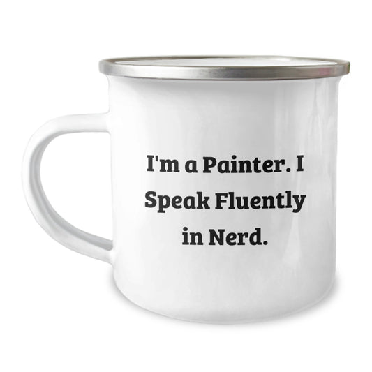 Funny Painter Gifts from Friends for Him Christmas Unique Mugs - 'I'm A Painter. I Speak Fluently In genius.' - Image 1