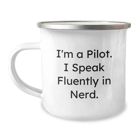 Funny Pilot Gifts for Men - 'I Speak Fluently In genius' Christmas Unique Gifts from Friends to Pilot Lover - Image 1