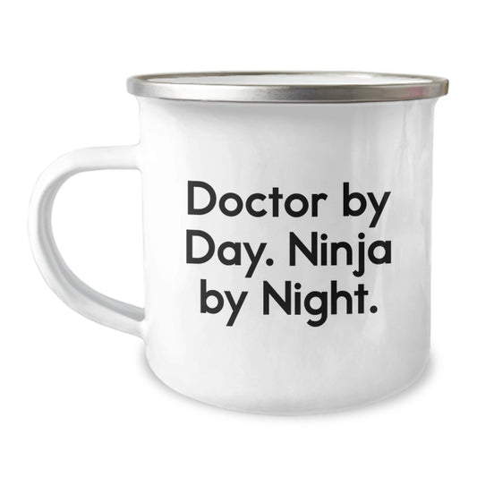 Funny Doctor Gifts, Christmas Unique Doctor Presents, Camping Mug for Doctors By Day Ninja By Night - Image 1
