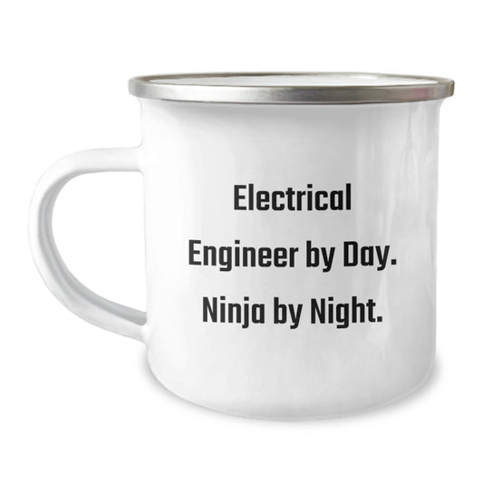 Electrical Engineer Gifts, Funny Ninja Mug for Graduation, Camping Mug with Quote 'Electrical Engineer By Day. Ninja By Night.' for Men, Women, Friends, Coworkers, Family - Image 1