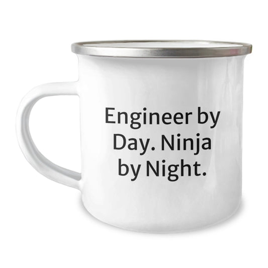 Engineer Gifts from Men, Unique Graduation Mugs by Day. Ninja By Night. for Engineers, Funny Camping Mugs - Image 1
