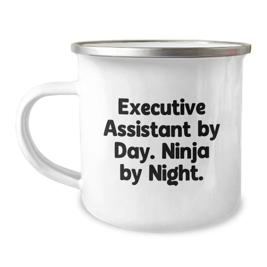 Executive Assistant Gifts Funny Mugs from Friends for Birthday Celebration, 'Executive Assistant By Day. Ninja By Night.' - Image 1