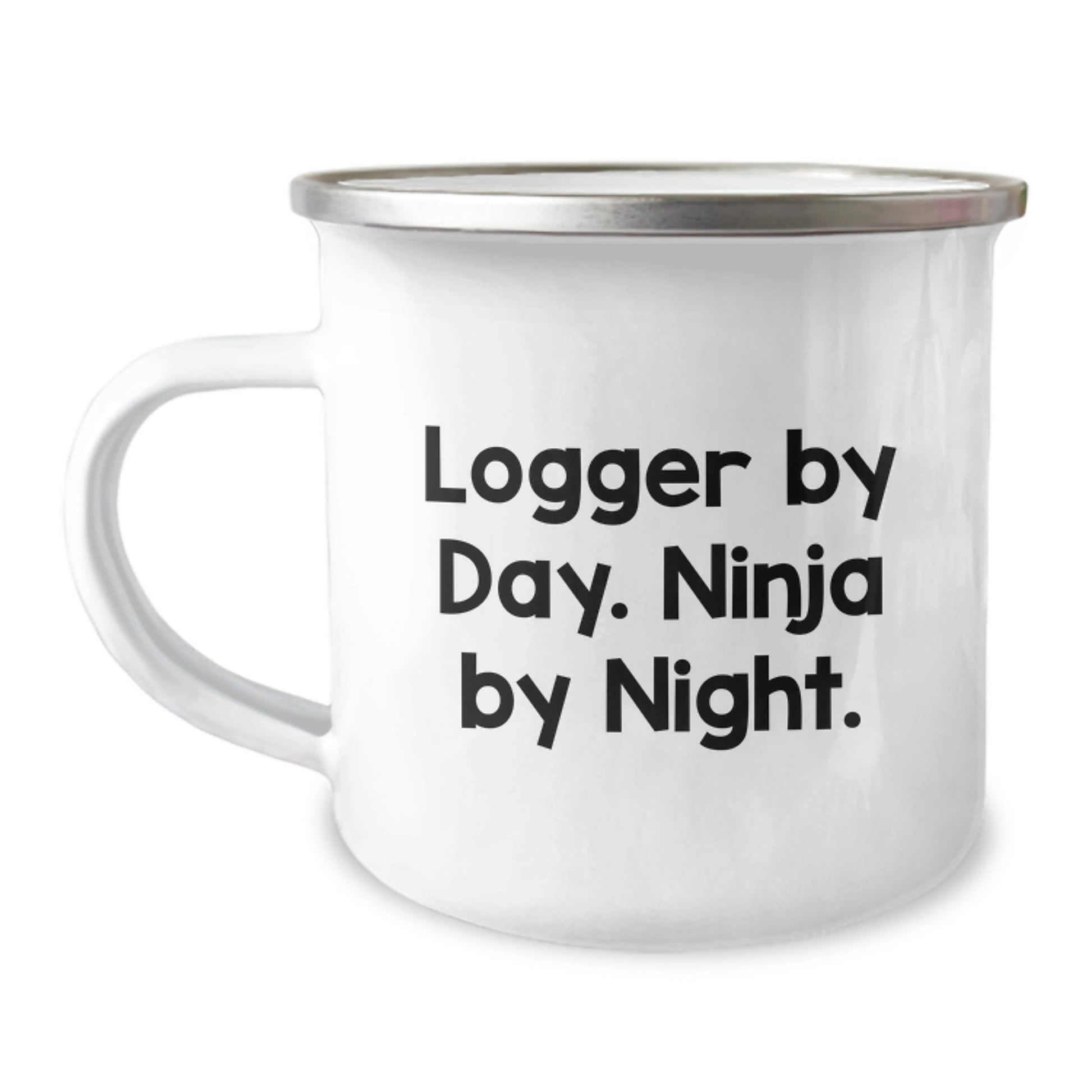 Funny Logger Mugs, Gifts for Logger, Birthday Unique Gifts from Friends, Cute Ninja Logger Mug - Image 1