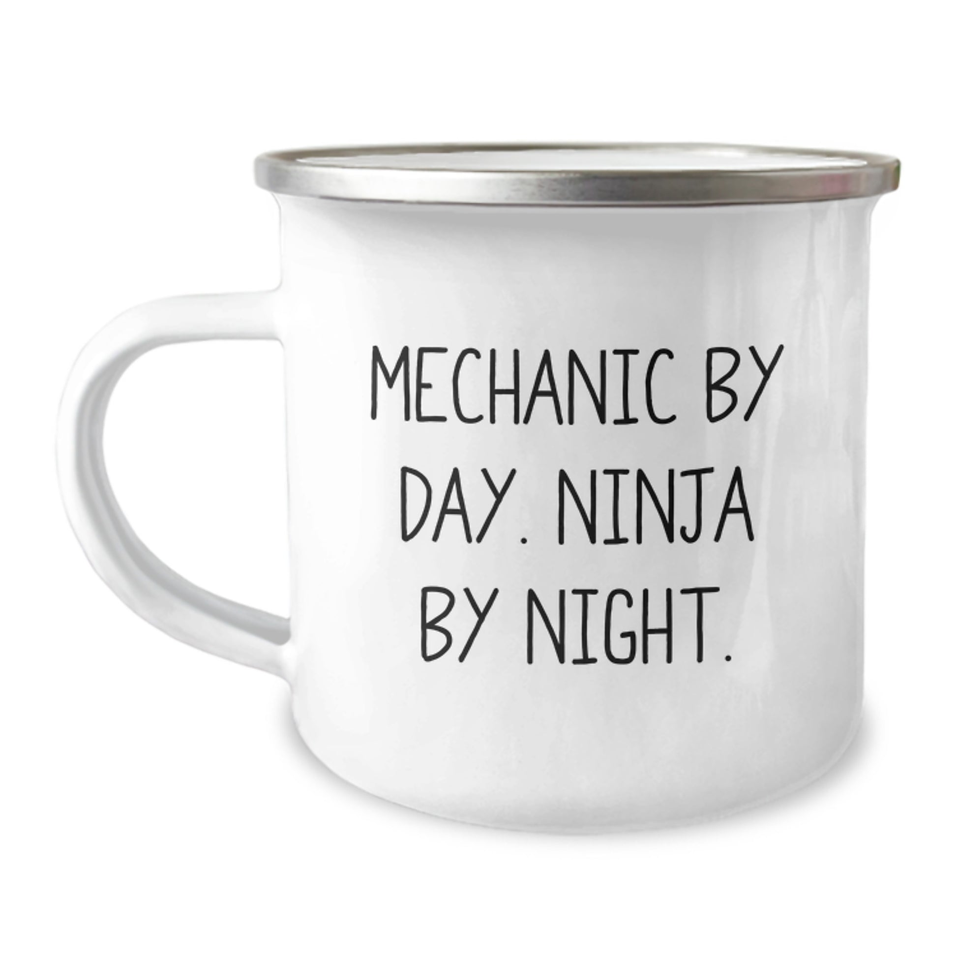 Funny Mechanic Gifts from Friends - Camping Mug for Birthday Unique Presents - Mechanic By Day Ninja By Night - Image 1