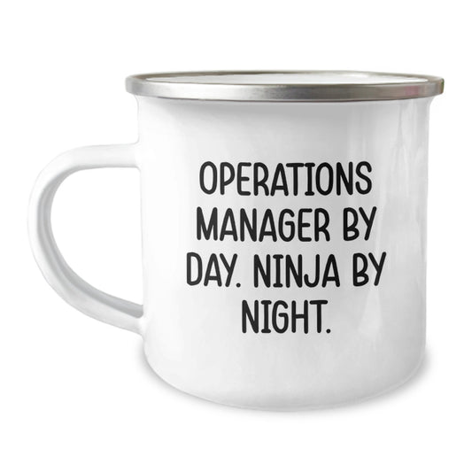 Operations Manager Gifts, Funny Inspirational Quote, 12 oz Camping Mug for Birthday, Gifts from Friends, Gifts for Operations Manager - Image 1