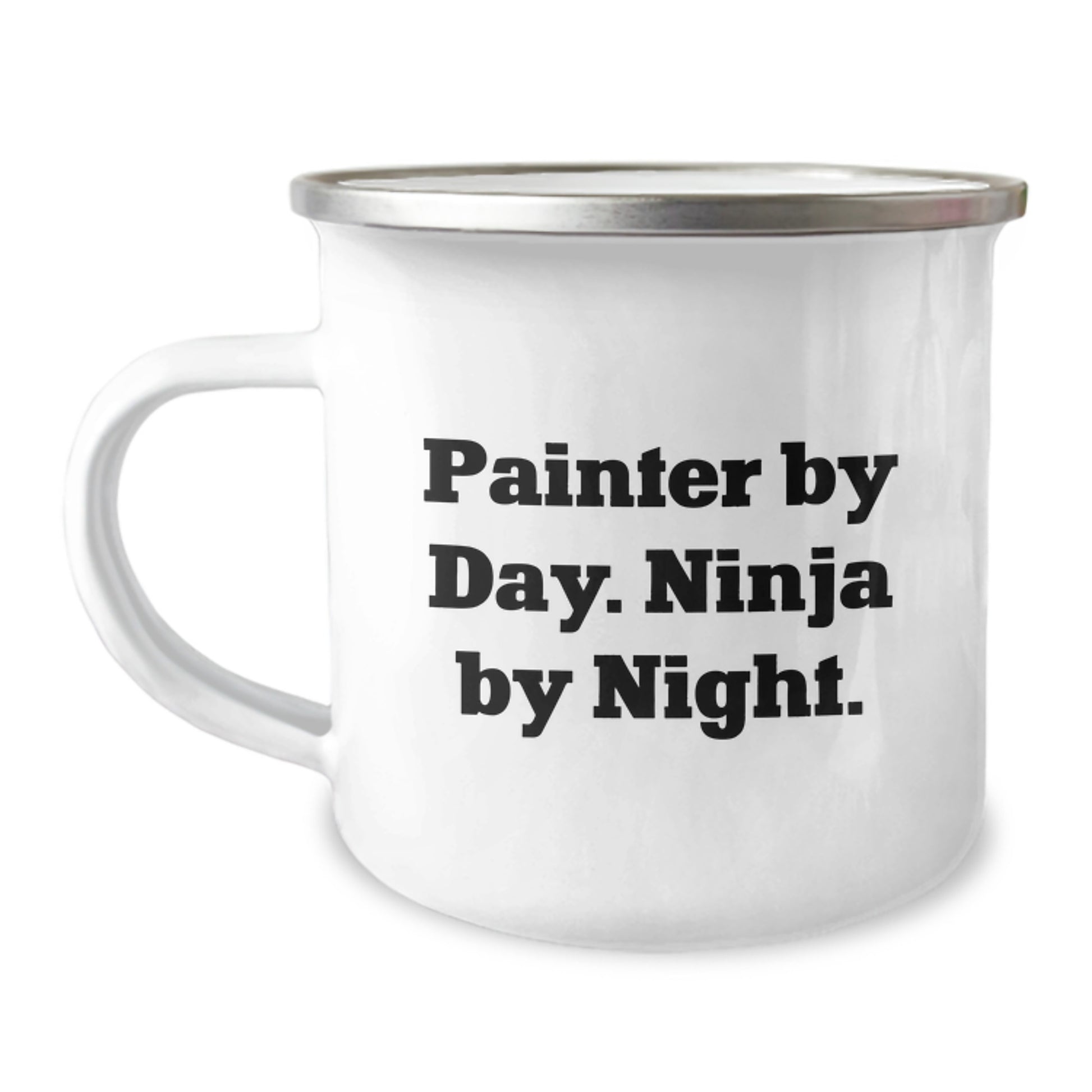 Funny Painter Gifts for Men, Birthday Unique Gifts from Friends, Painter By Day. Ninja By Night. Camping Mug - Image 1