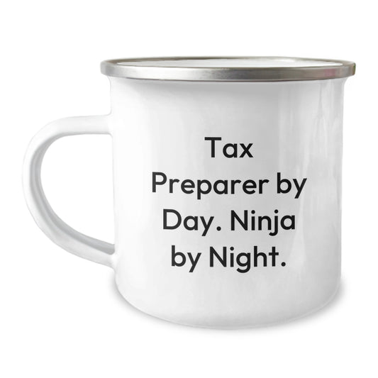 Tax Preparer Gifts from Friends, Funny Camping Mug for Tax Preparer By Day Ninja By Night, Christmas Unique Gifts for Men - Image 1