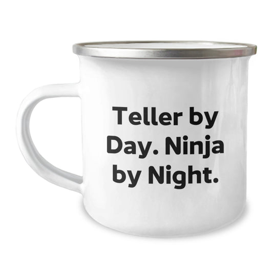 Teller Gifts from Friends, Funny Ninja Camping Mug, Birthday Unique Gifts for Teller, Men, or Women - Image 1