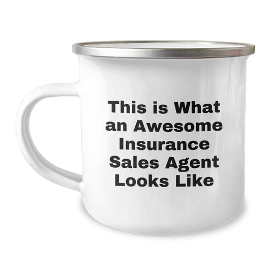 Fun Inspirational Gifts for Insurance Sales Agent, This Is What An Awesome, Christmas Unique Camping Mugs for Men, Women, Friends, Coworkers, Family - Image 1
