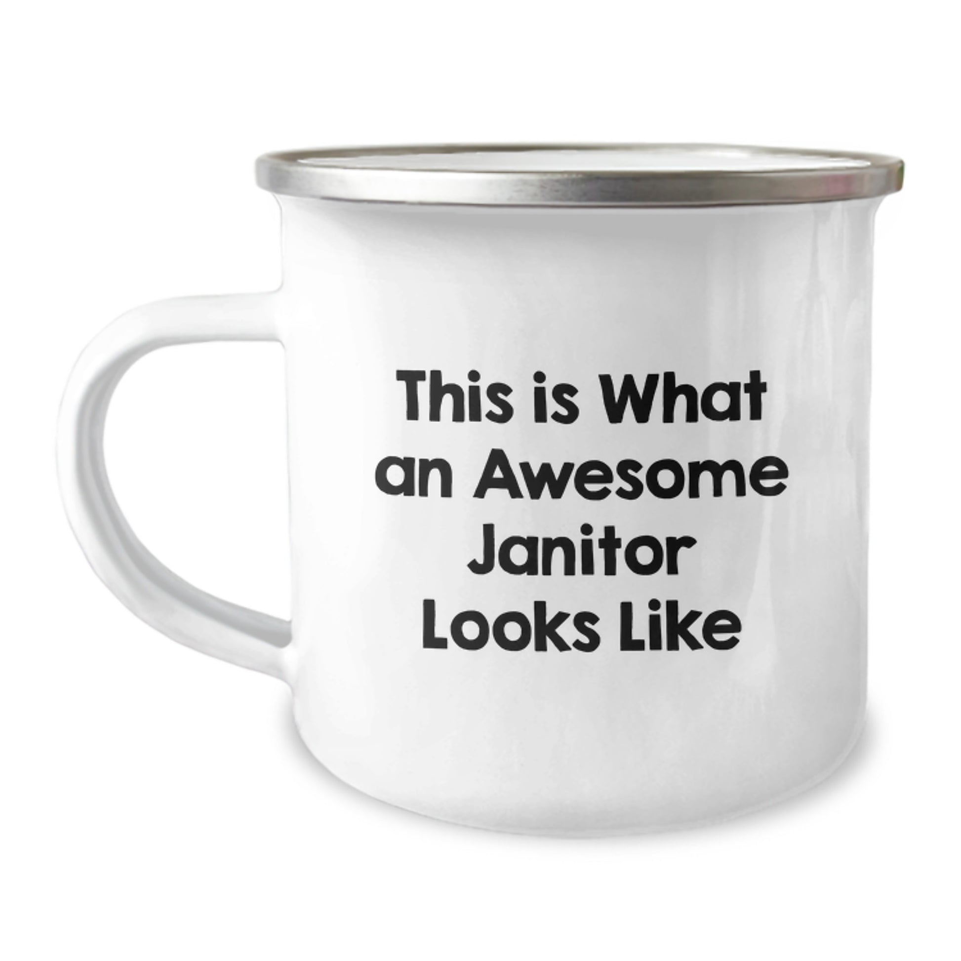 Funny Janitor Gifts from Men for Awesome Janitors - Christmas Unique Janitor Mugs, Camping Mug with This Is What An Awesome Janitor Looks Like Quote - Image 1