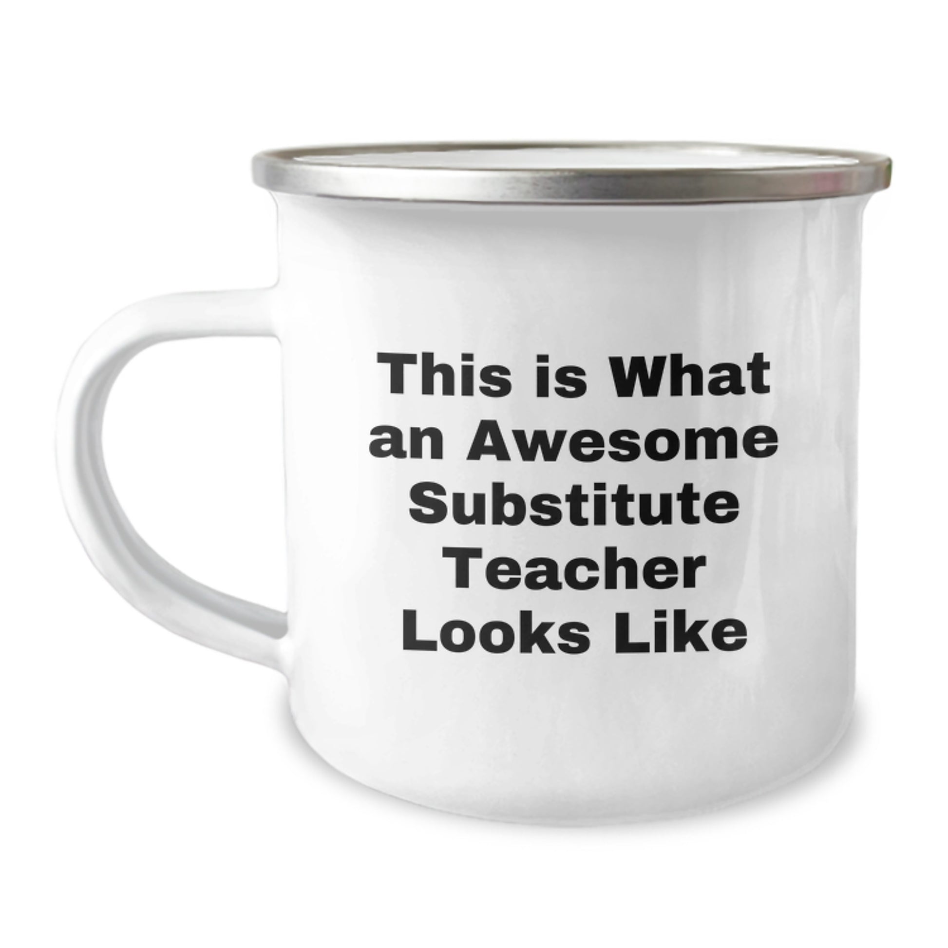 Funny Substitute Teacher Gifts from Friends - This Is What An Awesome Substitute Teacher Looks Like, Unique Birthday Unique Gifts for Substitute Teacher, Camping Mug - Image 1