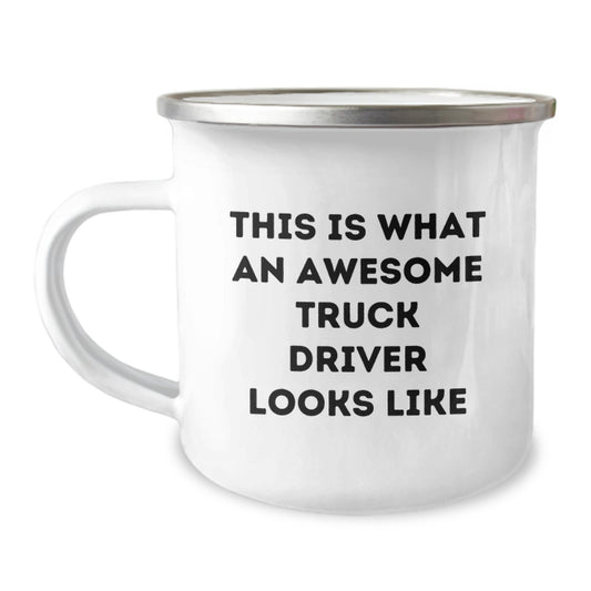 Truck Driver Gifts for Men from Friends, This Is What An Awesome Truck Driver Looks Like, Camping Mug for Graduation Unique Gifts - Image 1