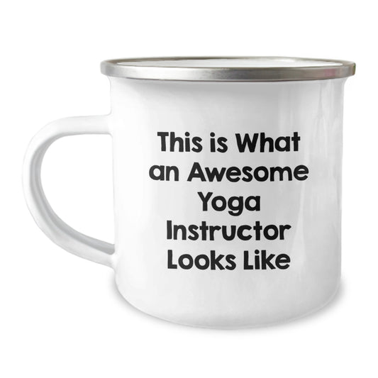 Funny Yoga Instructor Gifts from Friends - This Is What An Awesome Yoga Instructor Looks Like Camping Mug for Men, Women, Coworkers, Family, Christmas Unique Presents - Image 1