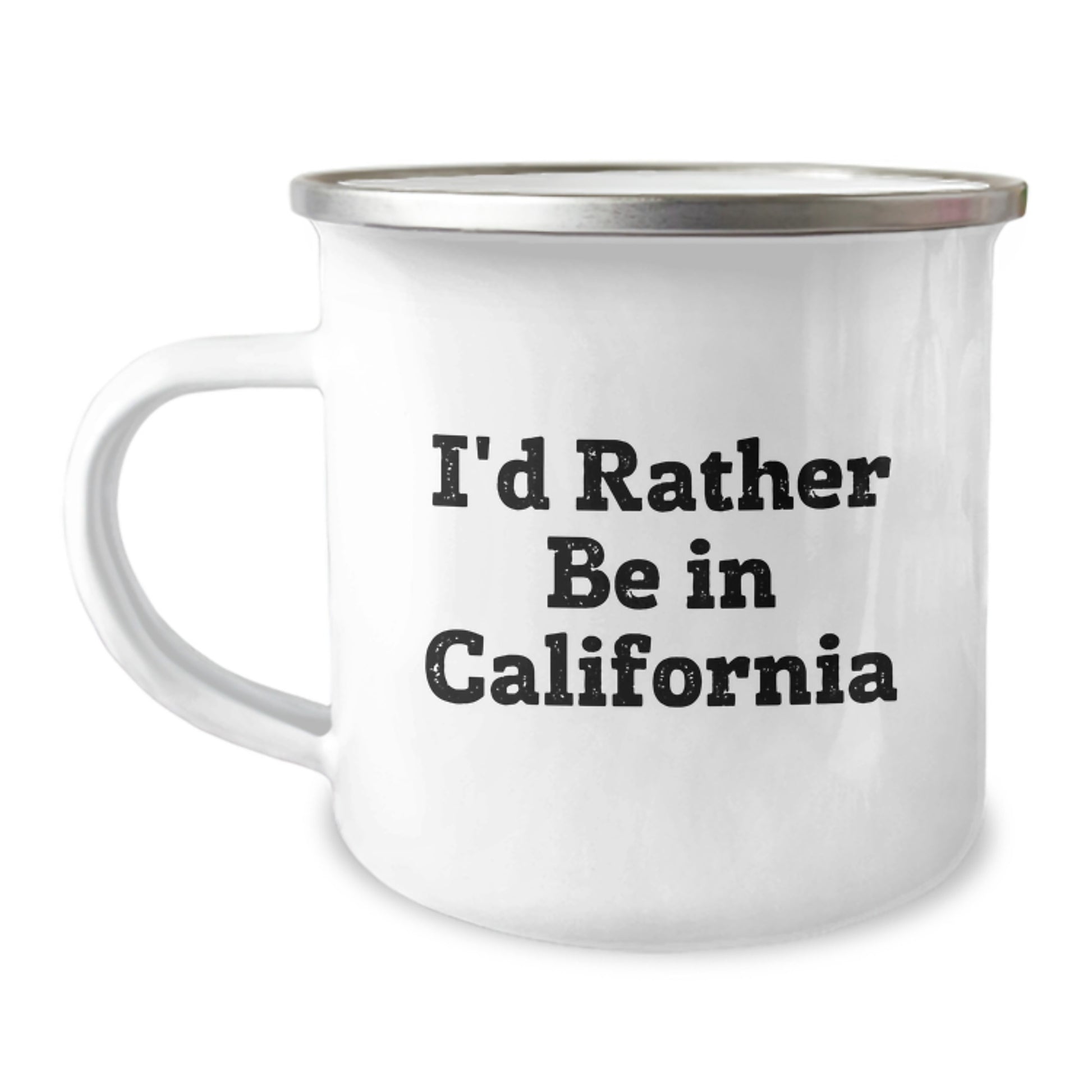 Funny California Gifts from Friends, Unique Camping Mug for California Lovers, I'd Rather Be In California - Image 1