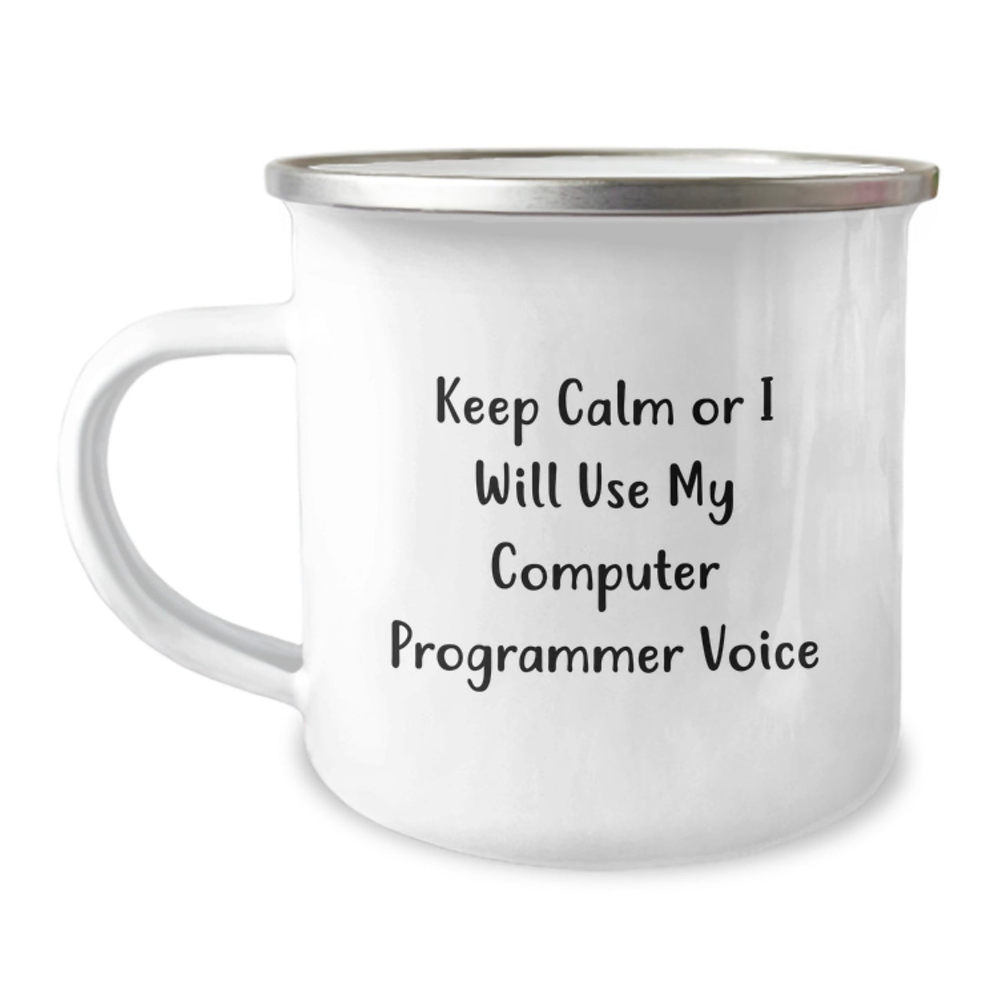Funny Computer Programmer Gifts for Men, Camping Mug with Keep Calm Humor, Unique Father's Day Unique Gift Ideas from Son to Dad - Image 1
