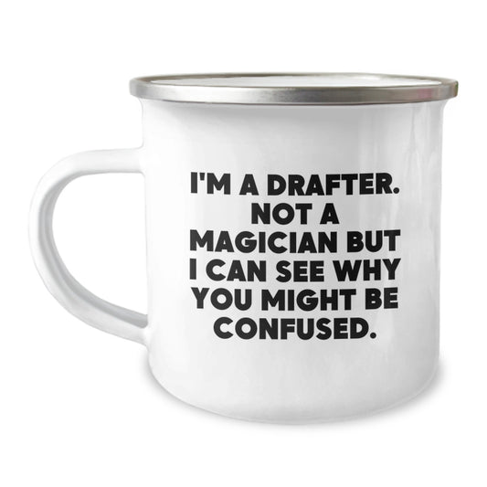 Funny Drafter Christmas Unique Gifts from Friends for Drafter Camping Mug - Image 1