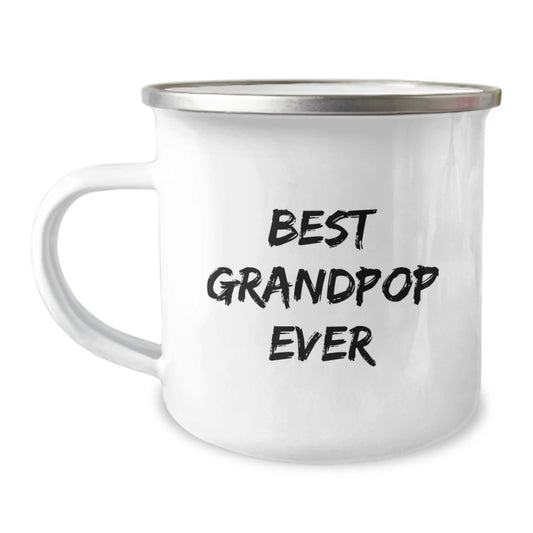 Funny Grandpop Gifts for Men, Best Grandpop Ever Camping Mug, Christmas Unique Presents from Family - Image 1