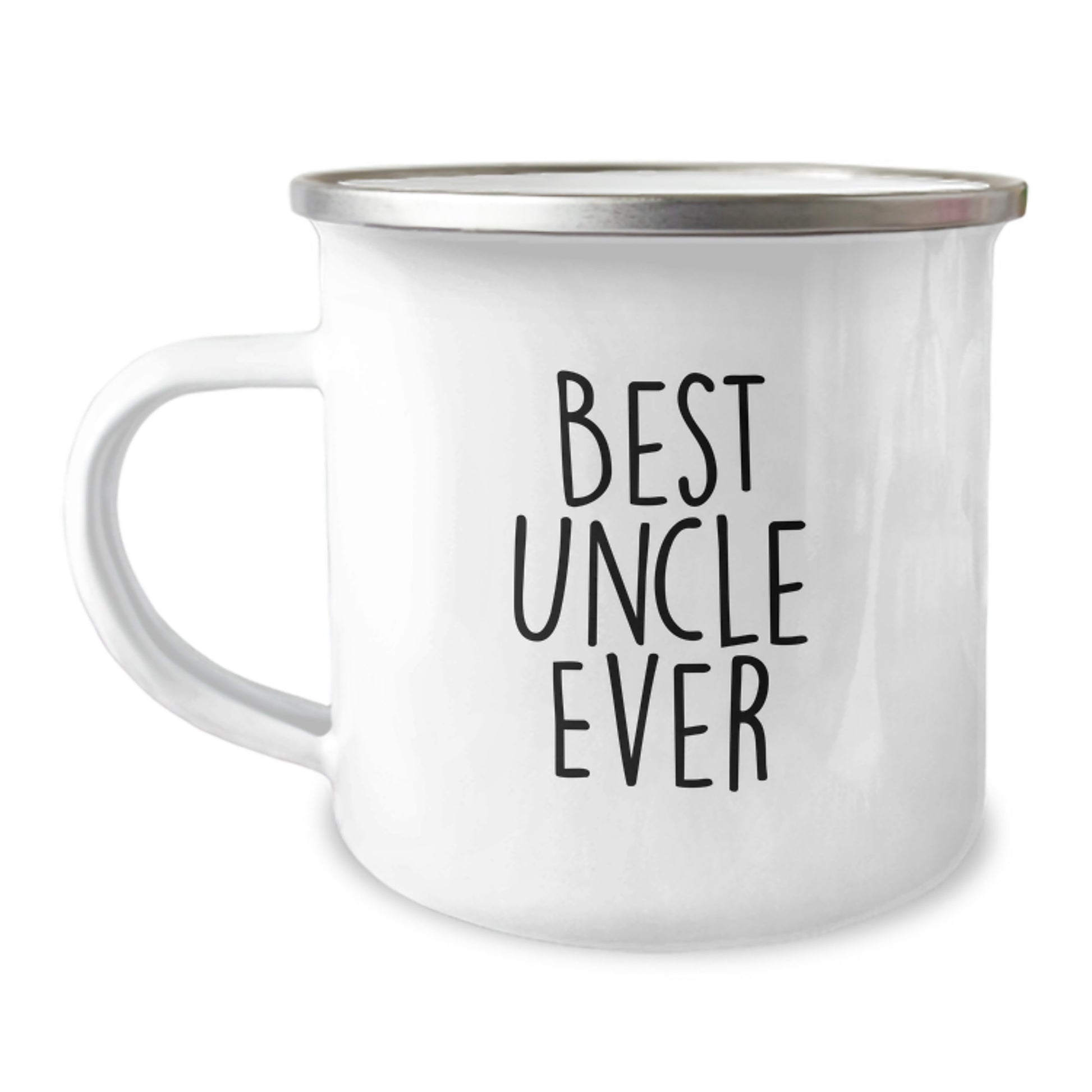 Funny Uncle Gifts from Men for Uncle - Best Uncle Ever Camping Mug, Christmas Unique Gifts for Uncle, Stainless Steel with Enamel Finish, 12 oz Capacity - Image 1