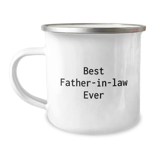 Funny Gifts from Men to Father-in-law - Best Father-in-law Ever Camping Mug, Birthday Unique Gifts for Him, Best Dad Ever - Image 1