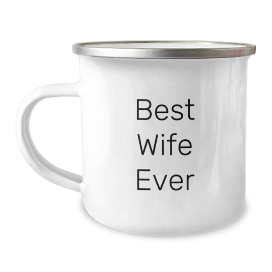 Funny Wife Gifts from Men - Best Wife Ever Camping Mug for Her, Christmas Unique Presents for Camping Lovers - Image 1