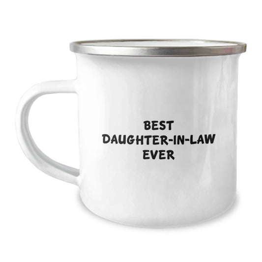 Gifts for Daughter-in-law, Funny Daughter-in-law Camping Mug, Best Daughter-in-law Ever Quote Birthday Unique Gifts from Men to Daughter-in-law - Image 1
