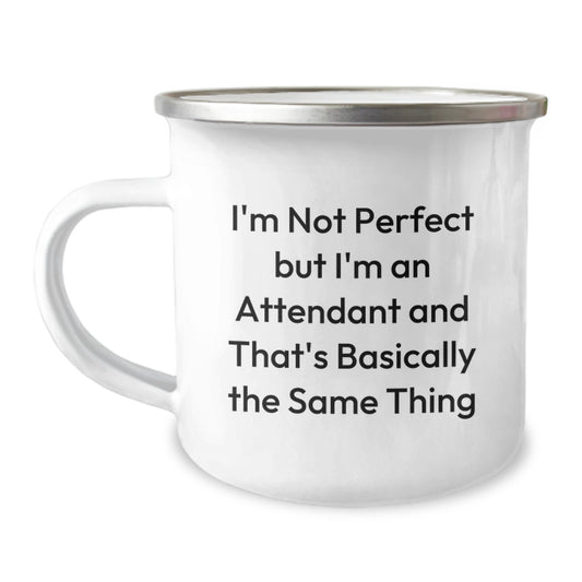 Funny Attendant Camping Mug Gifts for Birthday Unique Attendant Friends from Men, Women, Family, Coworkers - Image 1