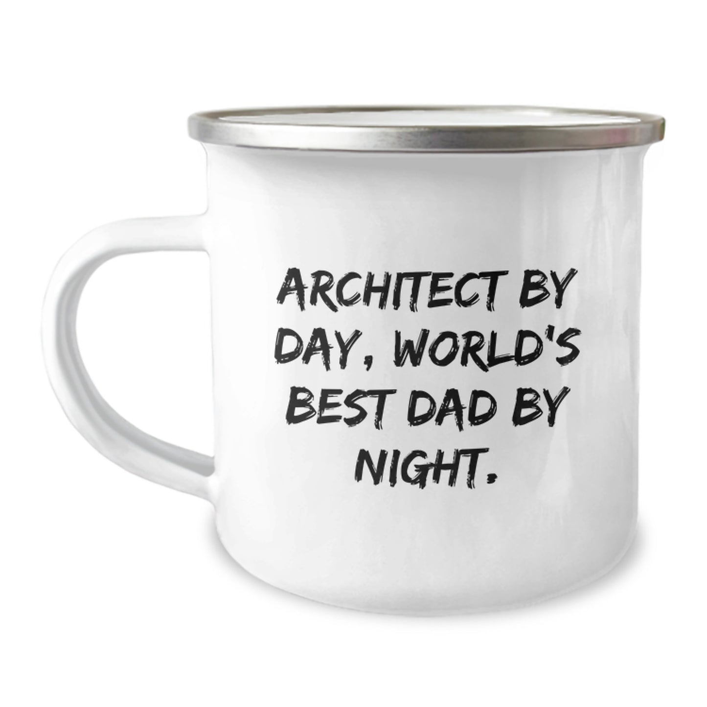 Architect Gifts Funny Quote Camping Mug, Gifts from Dad to Best Architect, World's Best Dad Birthday Unique Gifts - Image 1