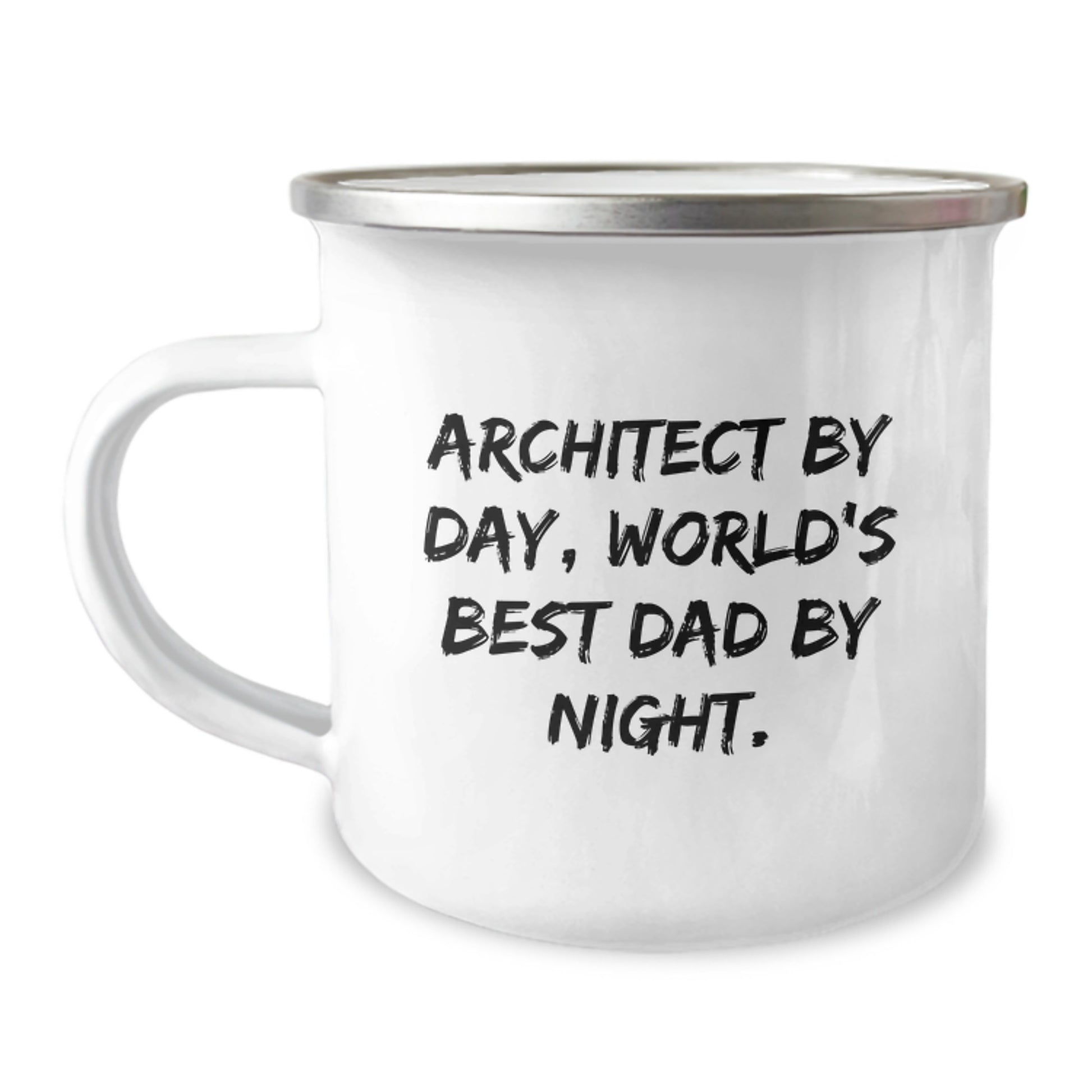 Architect Gifts Funny Quote Camping Mug, Gifts from Dad to Best Architect, World's Best Dad Birthday Unique Gifts - Image 1
