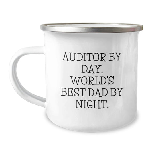 Auditor By Day Funny Camping Mug, Gifts for Auditor, Men, or Women from Dad, Birthday Unique Gifts - Image 1