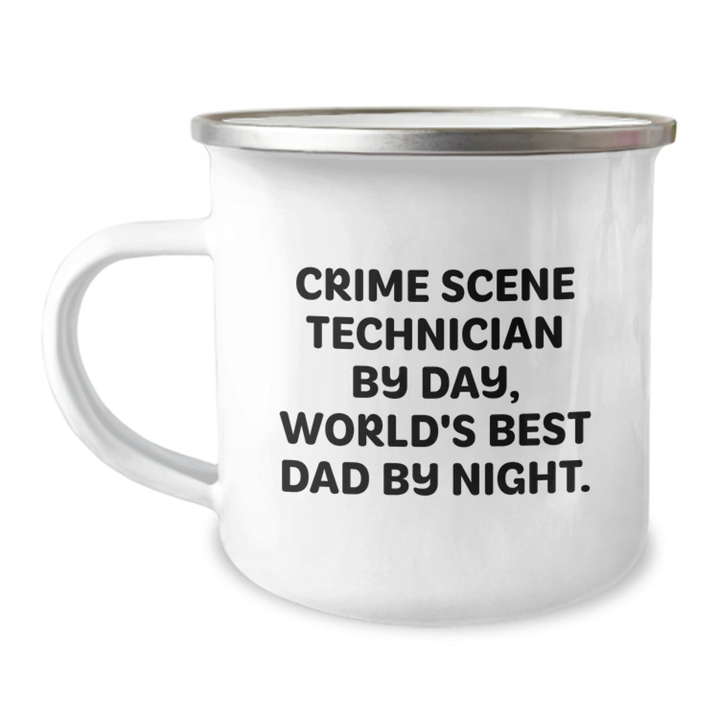 Crime Scene Technician Gifts | Funny Mug for Birthday - 'By Day, World's Best Dad By Night.' - Camping Mug for Men - Image 1