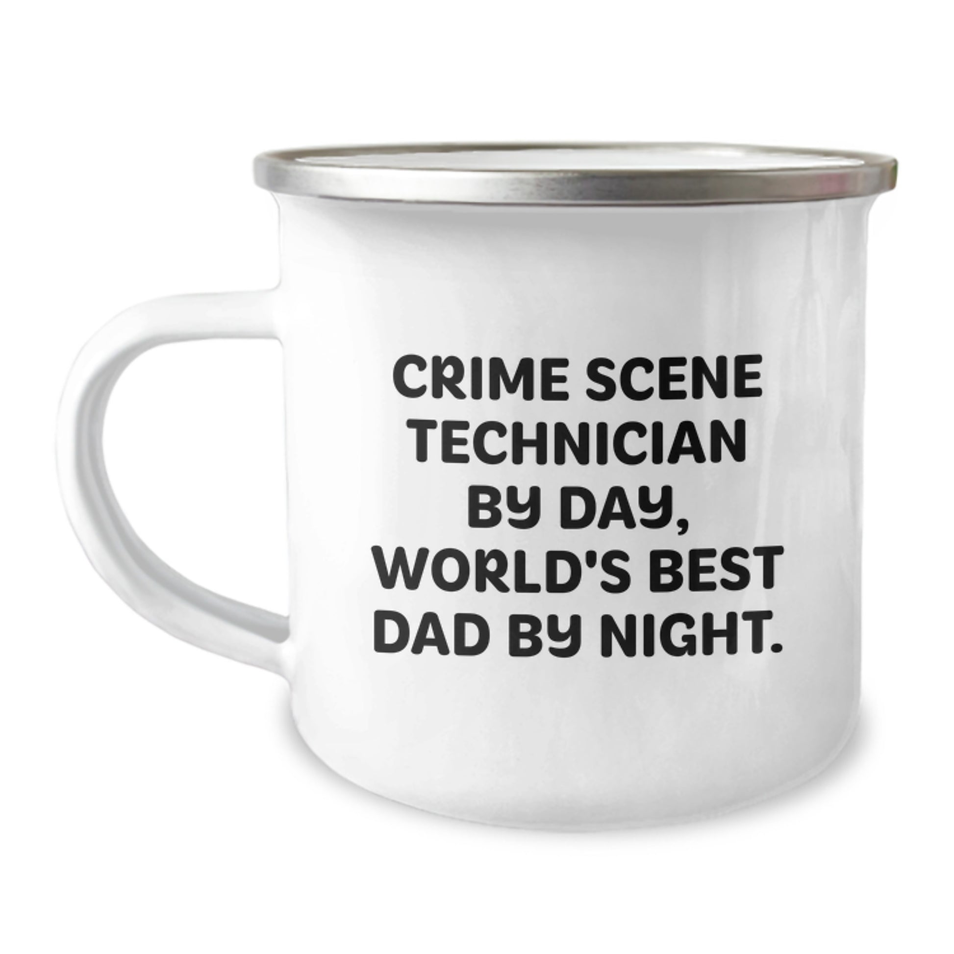 Crime Scene Technician Gifts | Funny Mug for Birthday - 'By Day, World's Best Dad By Night.' - Camping Mug for Men - Image 1