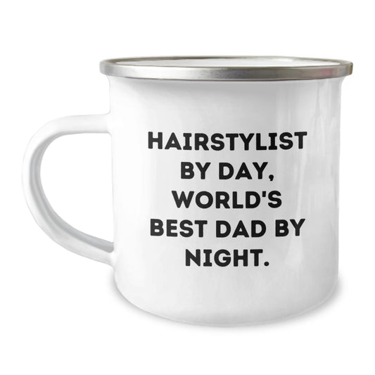 Hairstylist Fun Gifts from Friends for Hairstylist By Day, Camping Mug for Birthday, Funny Quote - Image 1