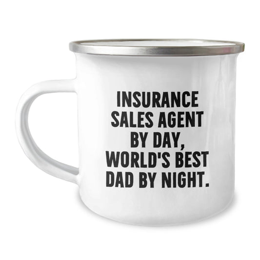 Insurance Sales Agent Gifts, Funny Quote, Camping Mug for Birthday - Gifts from Friends, Family, or Coworkers for Insurance Sales Agent - Image 1